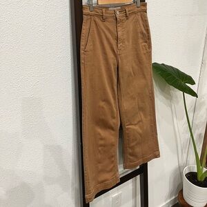 Everlane brown wide leg cropped pants size S